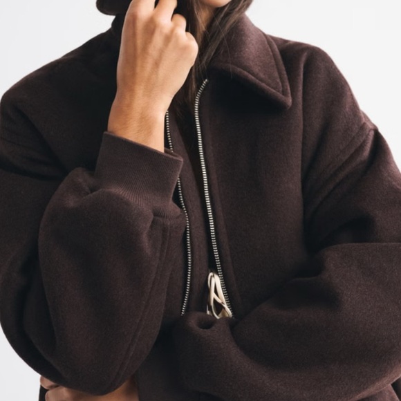 Abercrombie & Fitch Wool-Blend Bubble Hem Coat - Picture 2 of 6